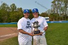 Baseball vs Babson  Wheaton College Baseball players celebrate their victory over Babson to win the NEWMAC Championship for the third year in a row. - (Photo by Keith Nordstrom) : Wheaton, baseball, NEWMAC